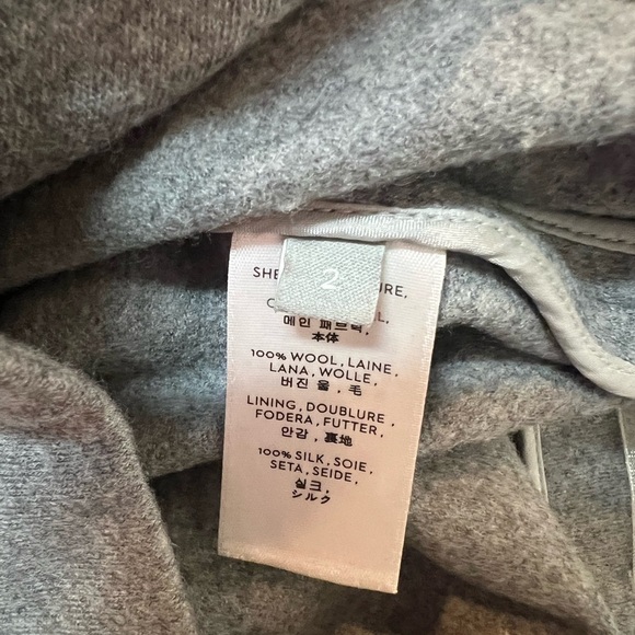 Reed Krakoff Grey Gray Wool Pleated A- Line Mini Skirt Size 2 Slit - Picture 7 of 7